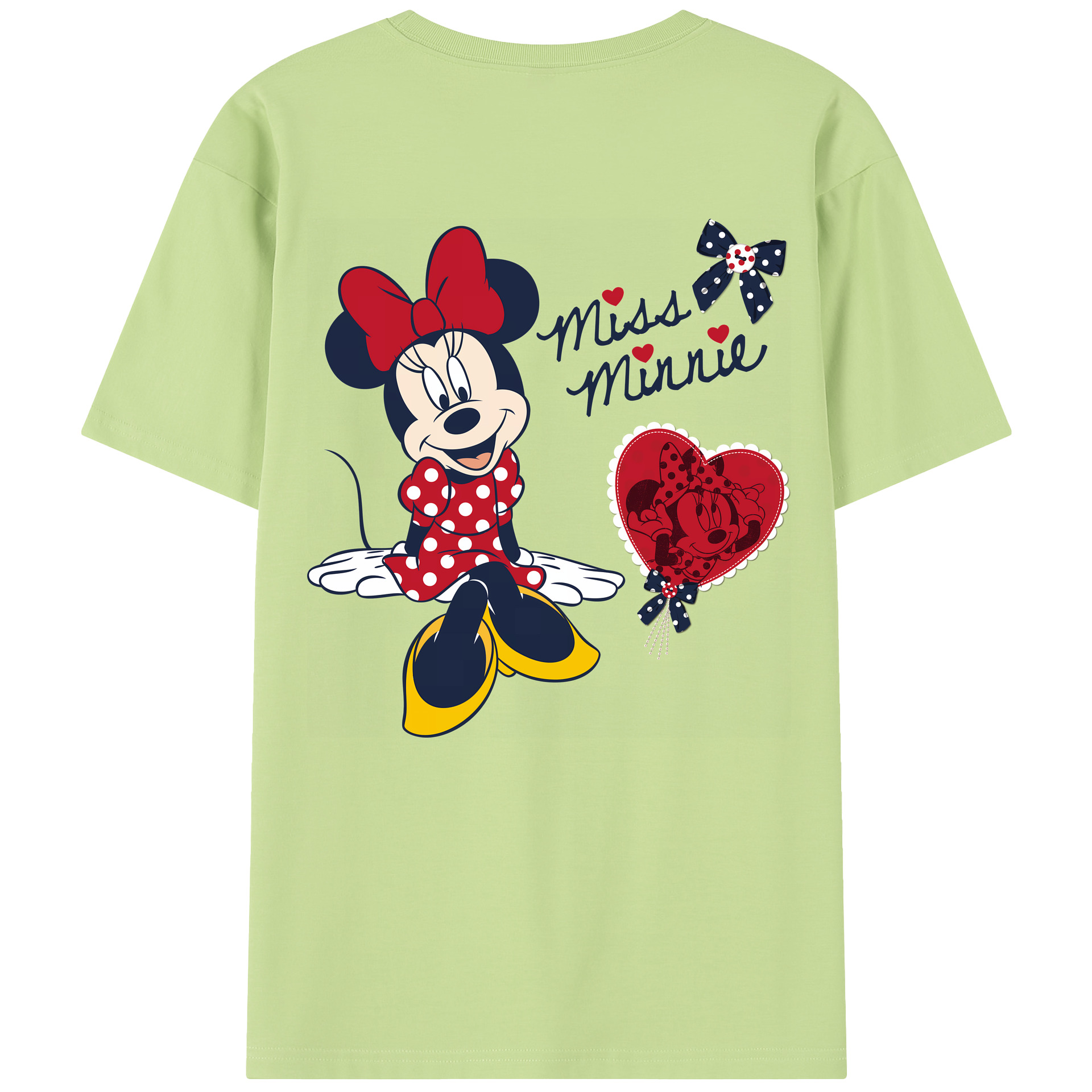 （画像用） ミッキーマウス Mickey Mouse 綿100％半袖Tシャツ（背面プリント）